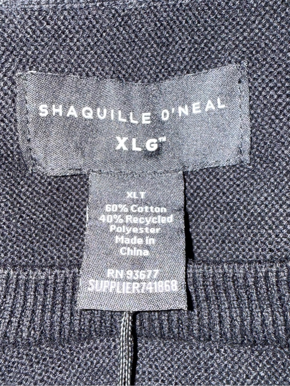 Shaquille O’Neal Men’s Black Crewneck Sweater XLT - Picture 5 of 5